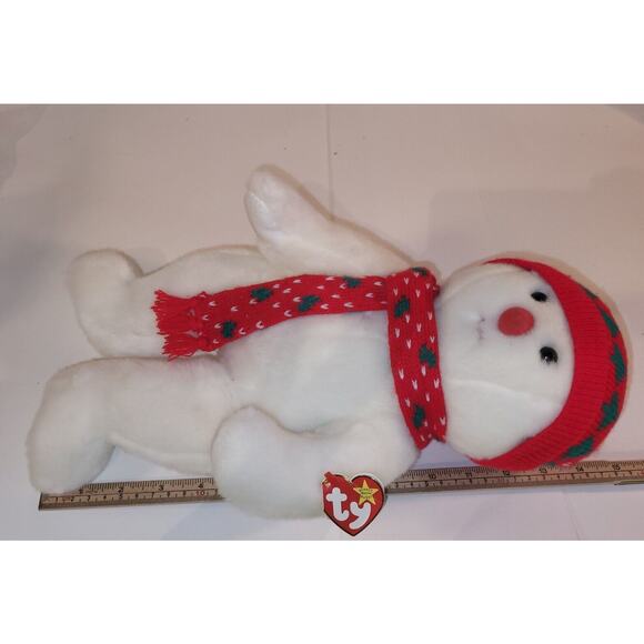 Ty Beanie Buddy Plush Snowboy Snowman Retired‎ Stuffed Animal Toy 1999 15" - Picture 13 of 14